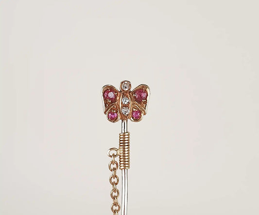 Molo-Me-Antique-Ruby-and-Diamond-Hat-Pin-In-18ct-gold-Monika-Ogorek
