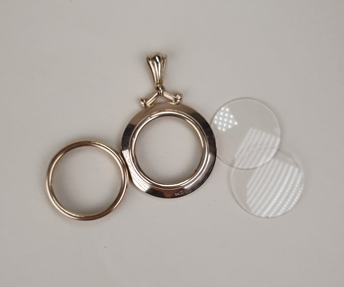 Edwardian Double Sided Locket Pendant in Gold