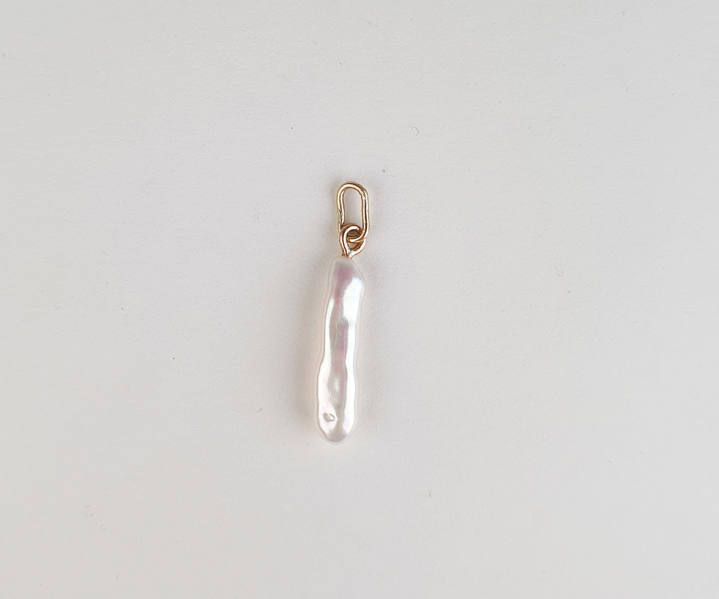 White Keshi Pearl Pendant Necklace