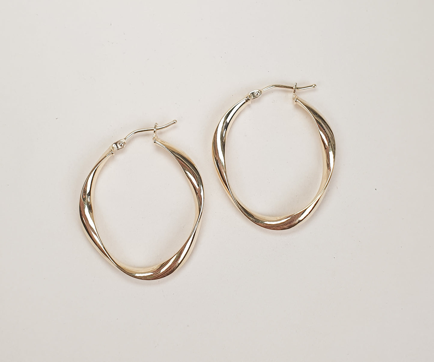 Large Twisted Ribbon Hoop Earrings