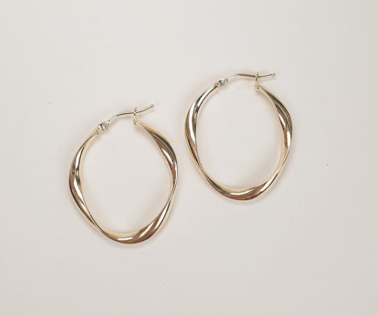 Large Twisted Ribbon Hoop Earrings