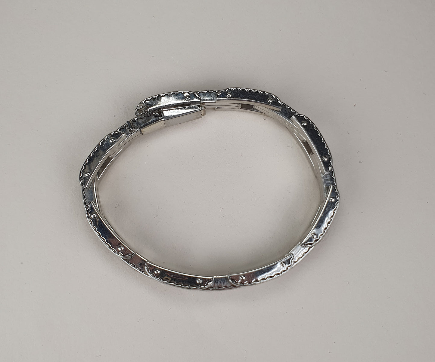 1950 Esha Randel DRGM Tank Track Diamante Bracelet