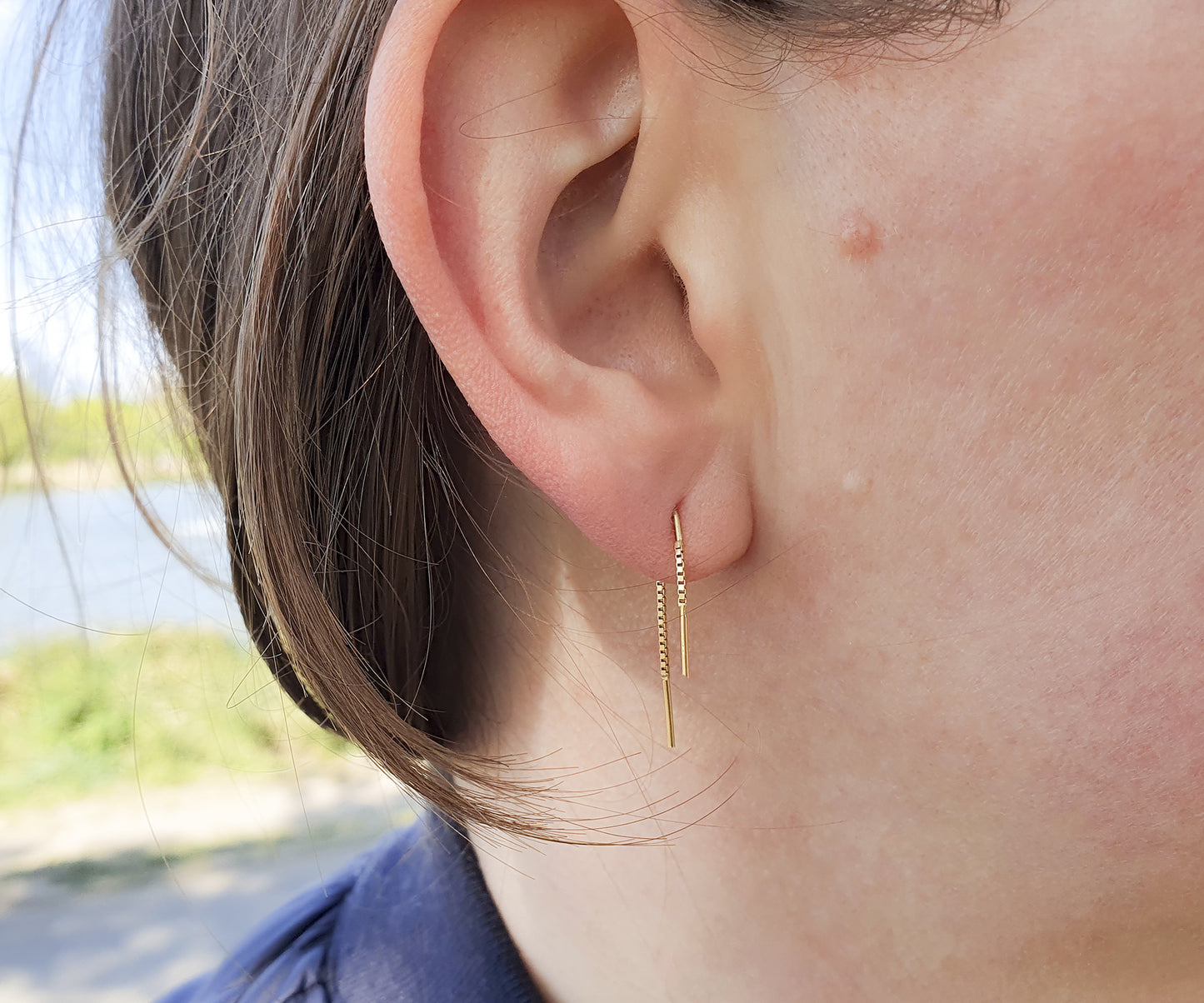 Spaghetti Earrings in 18ct Gold