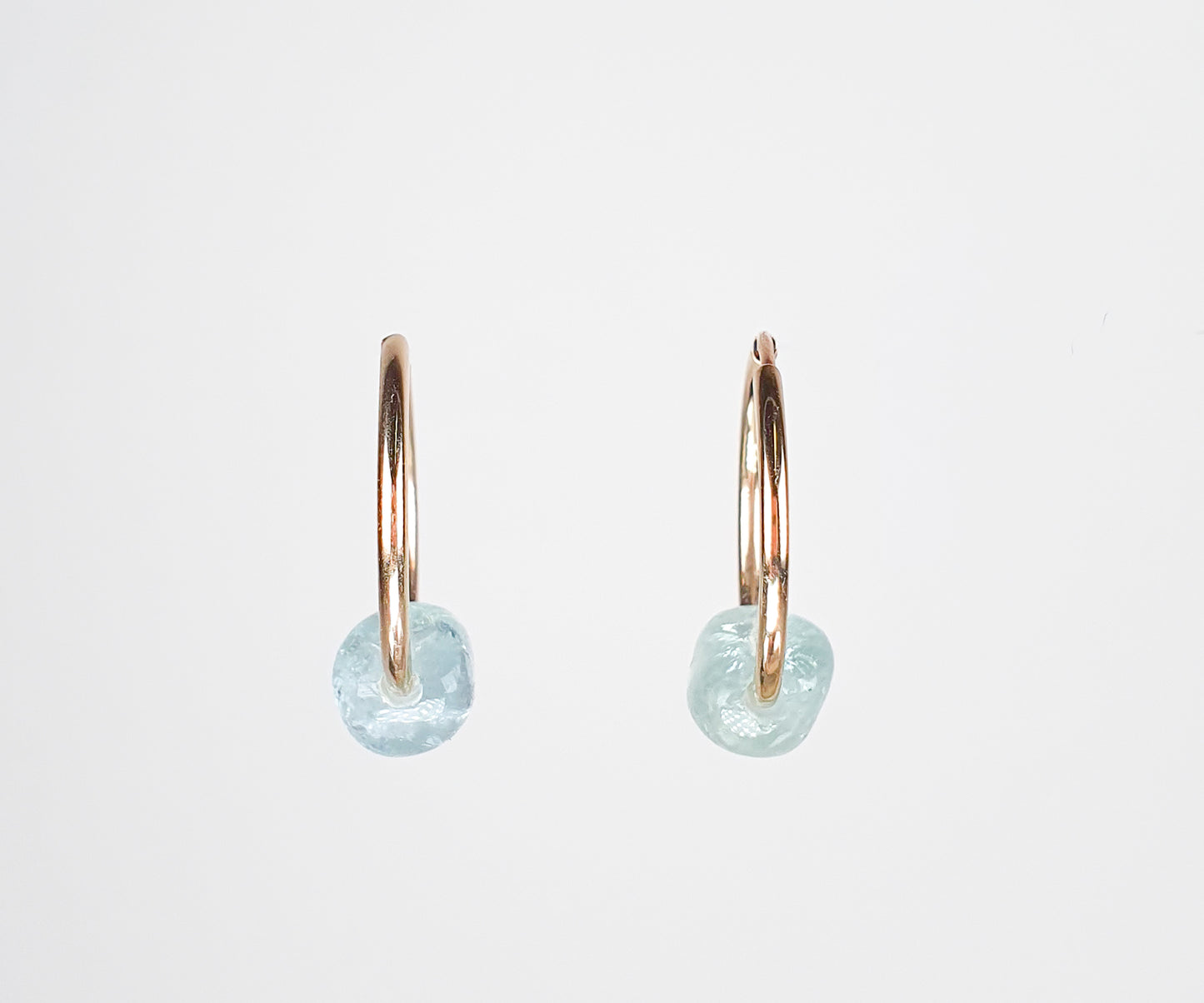 Mama Ania Hoops with Aquamarine