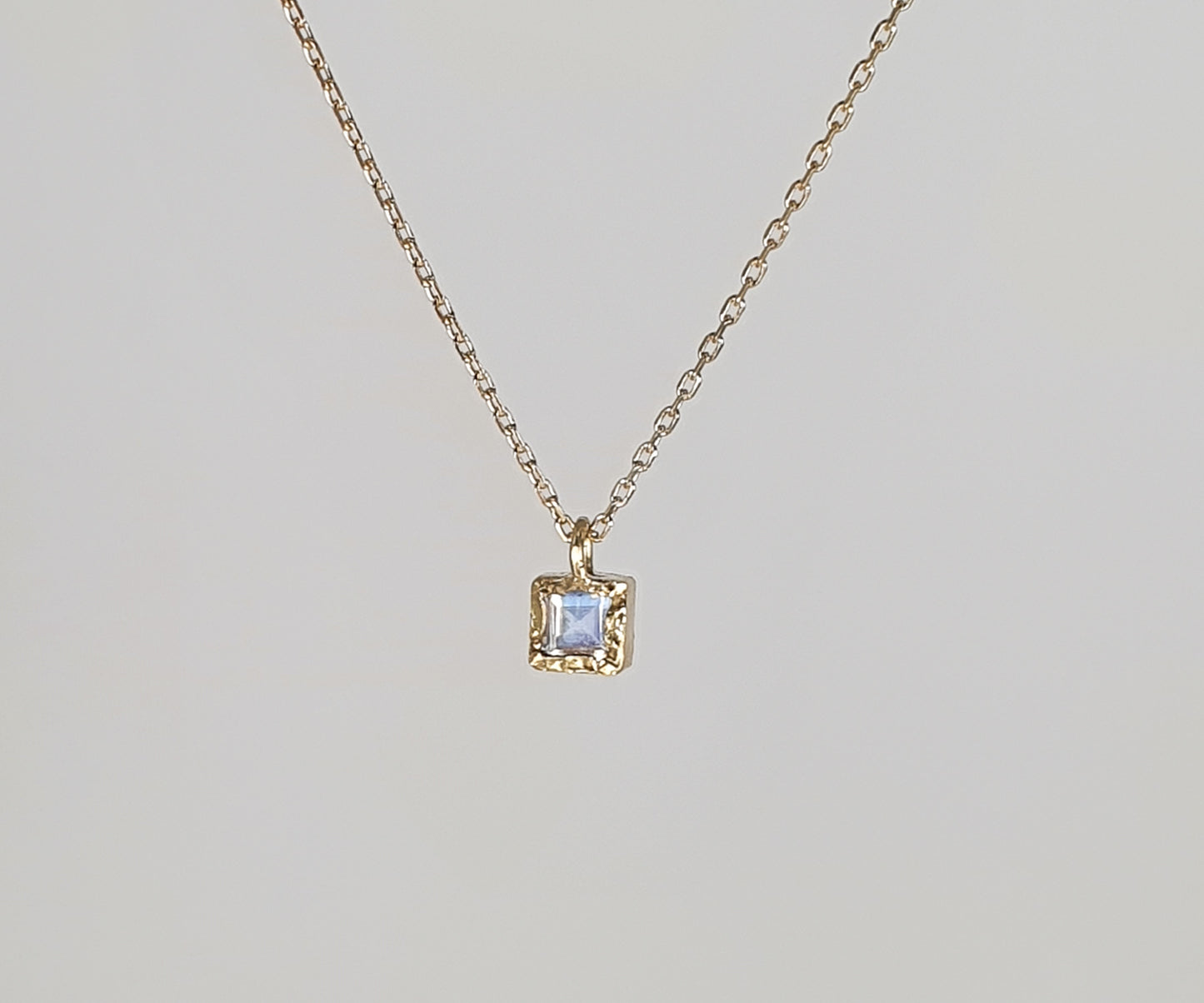 Crumpled Gold and Moonstone Sweetie Necklaces