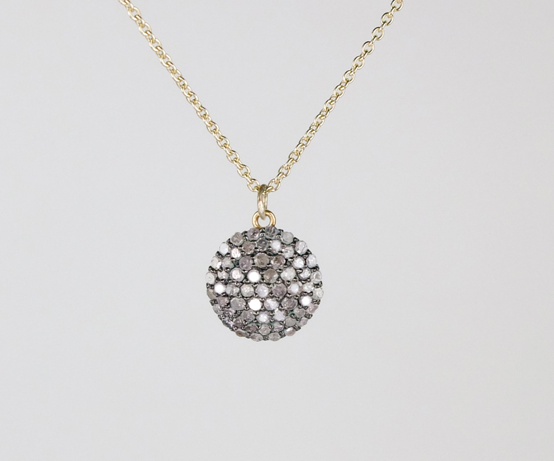 Diamond on sale disc necklace