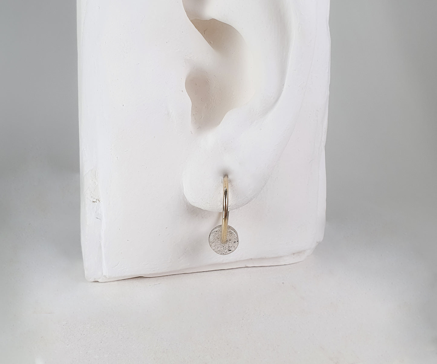 Mama Ania Labradorite and Gold Hoops