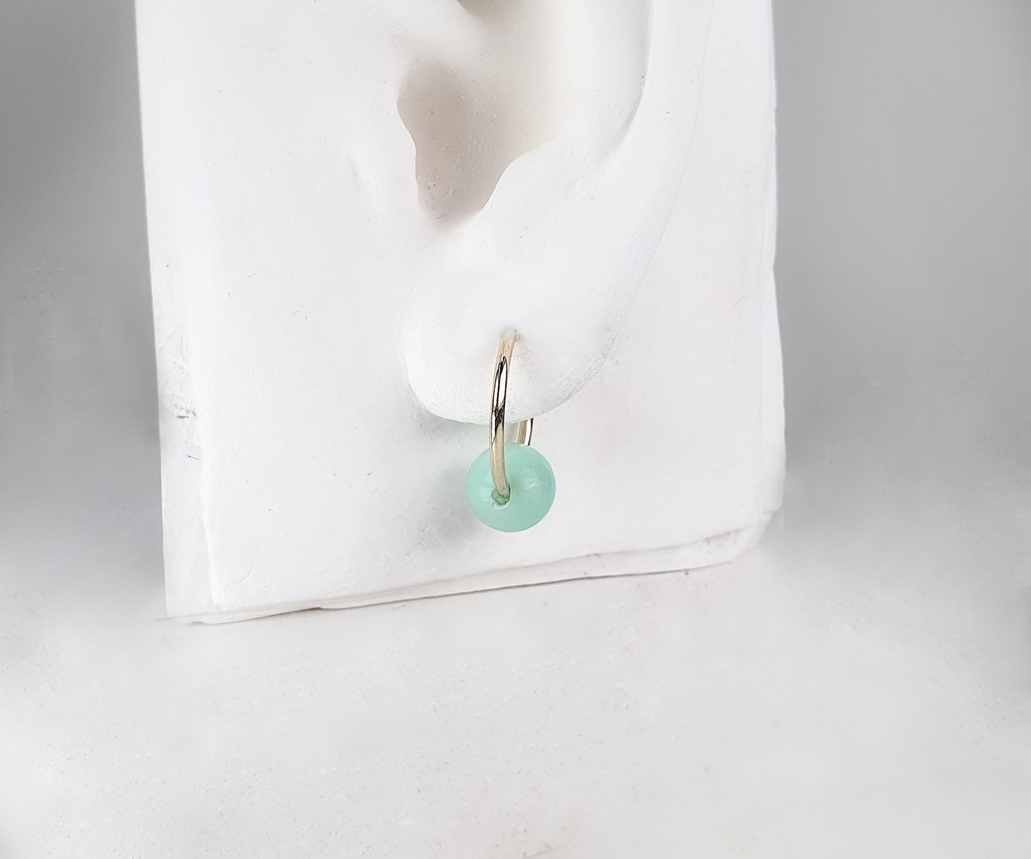 Mama Ania Hoops with Chrysoprase