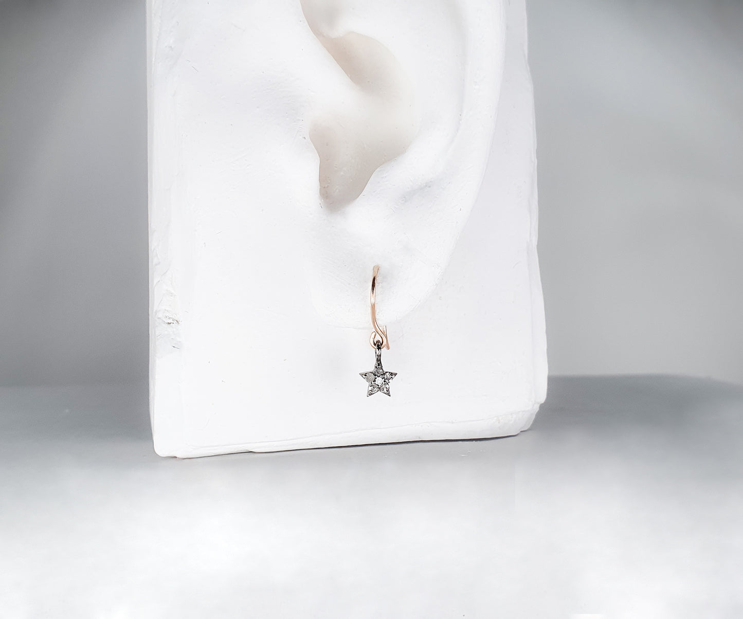 Mini Star Diamond Drop Earrings