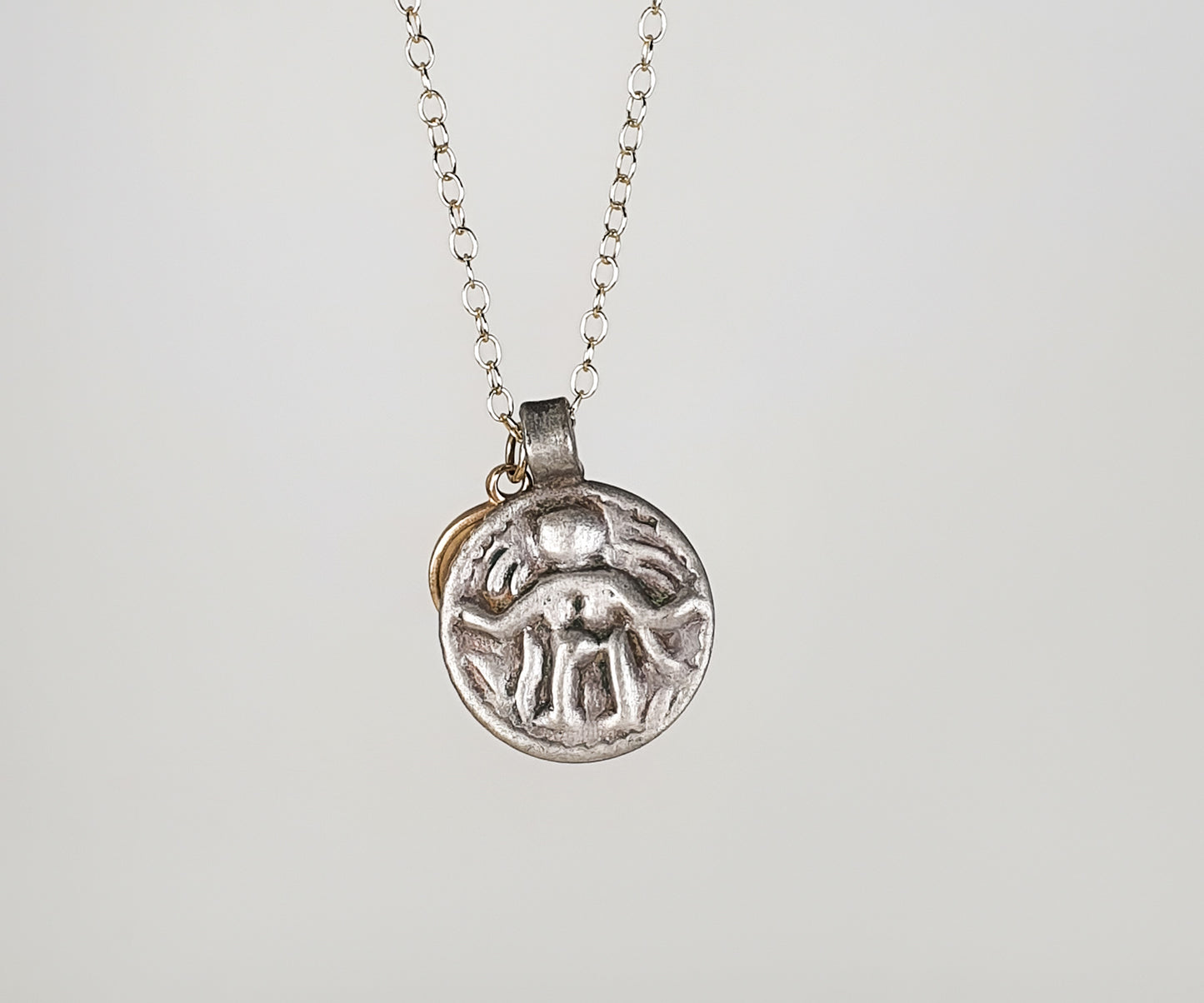 Vintage Vishnu and Gold St. Christopher Necklace