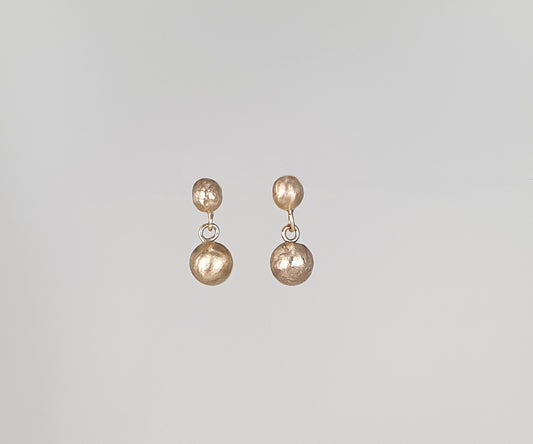Nostalgic Gold Two Drops Earrings