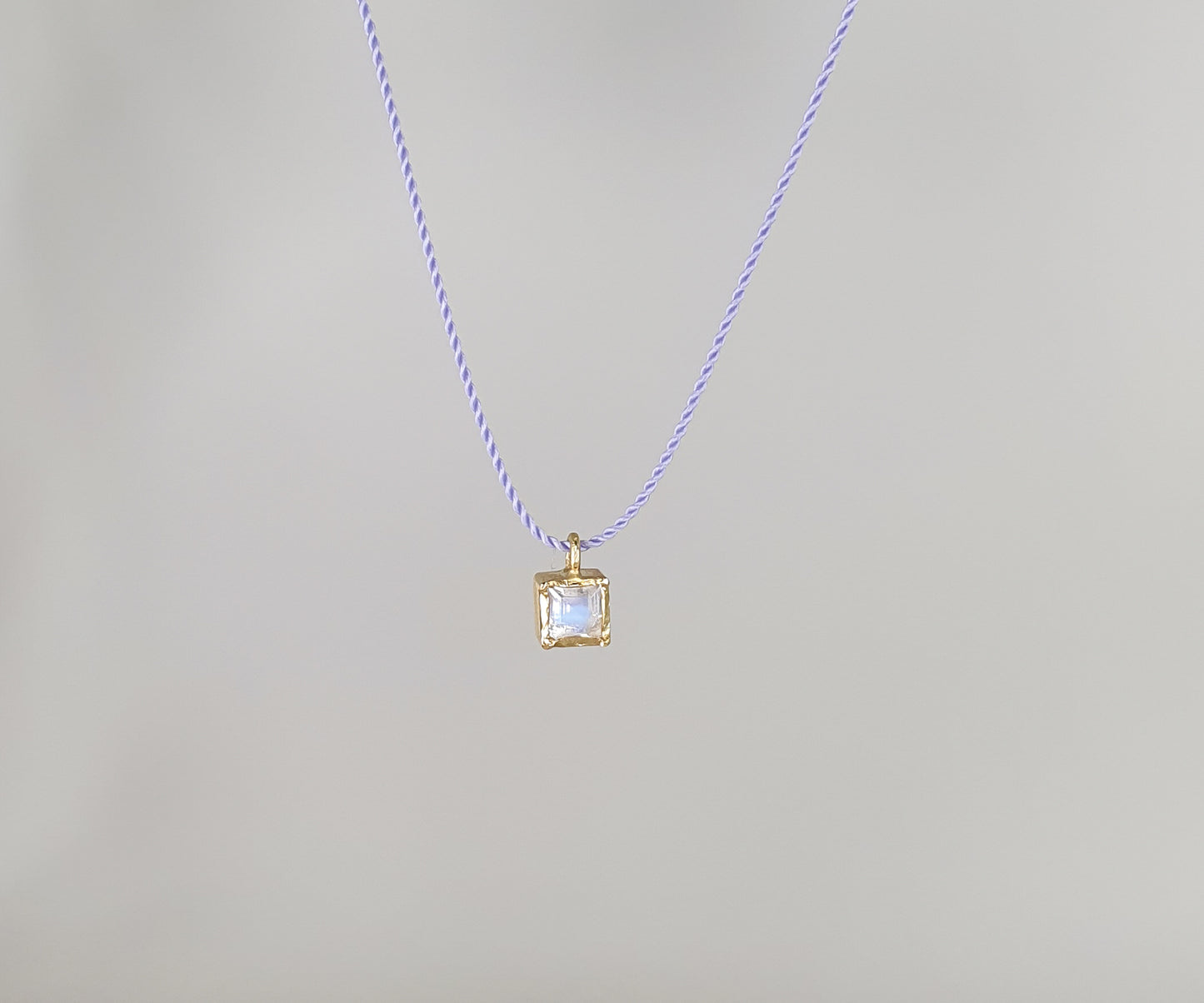 Crumpled Gold and Moonstone Sweetie Necklaces