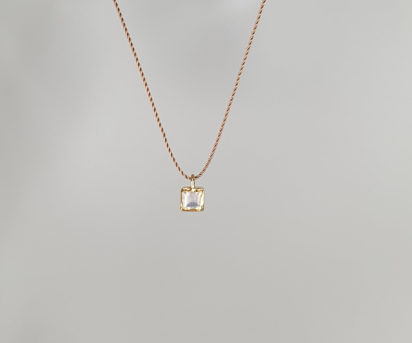 Crumpled Gold and Moonstone Sweetie Necklaces