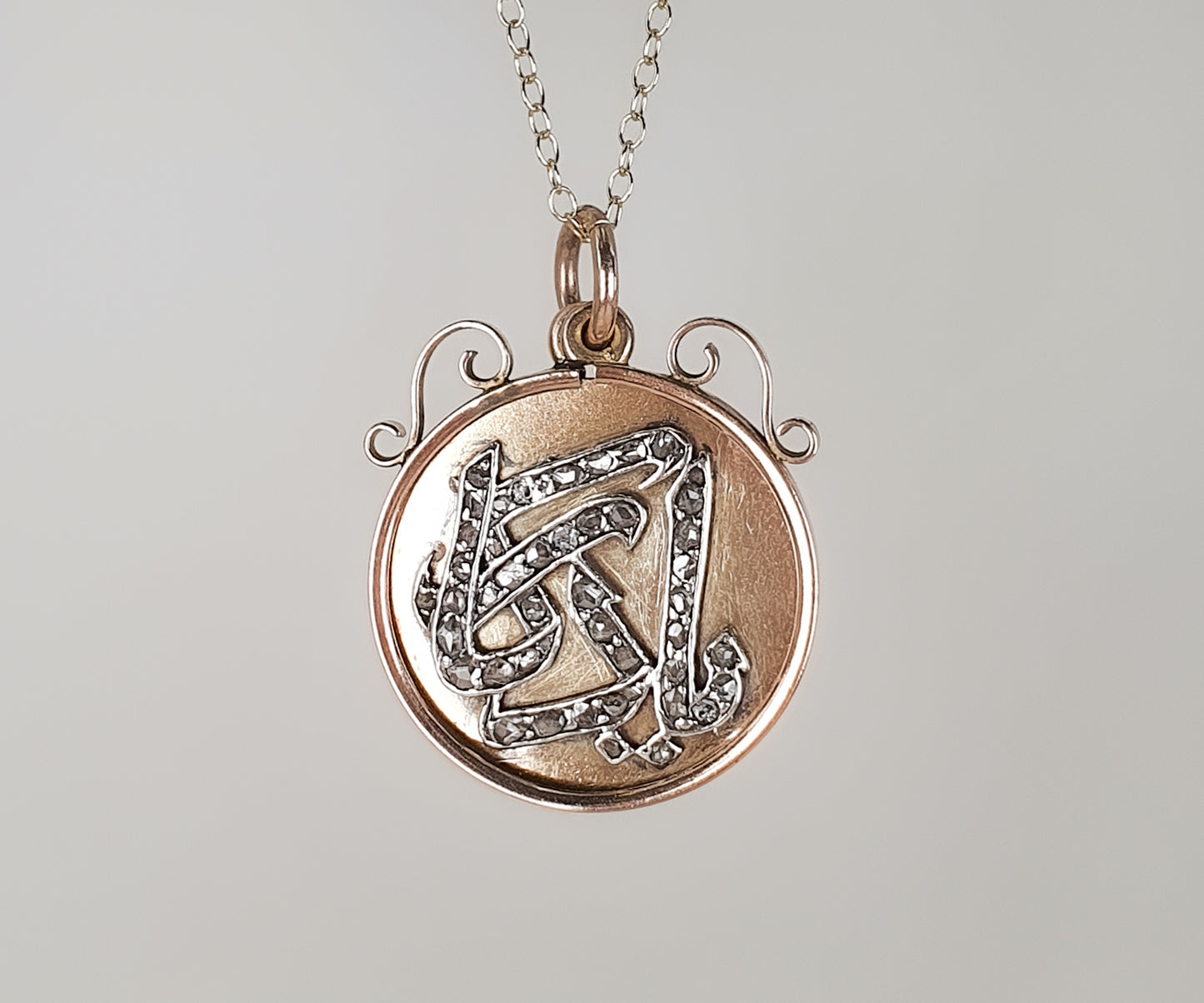Victorian Diamond Monogram Pendant