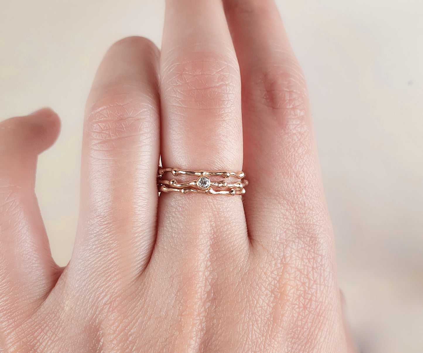 Stacking Kleks Ring in 9ct Gold