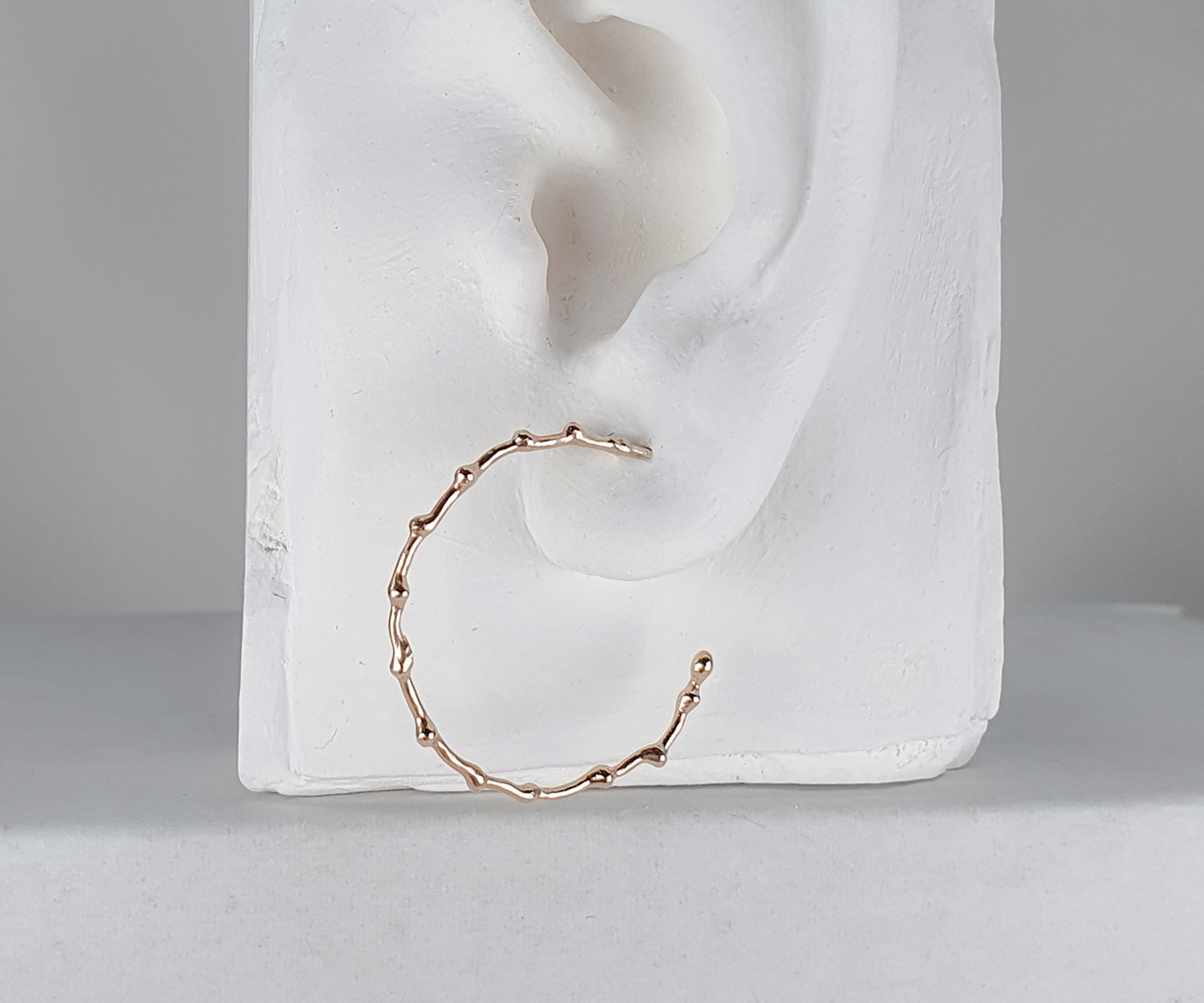 Large Kleks Hoops in Solid Gold