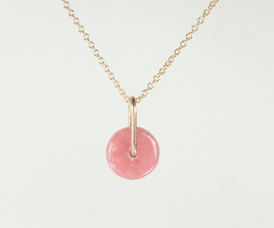 Rhodochrosite Gold Necklace