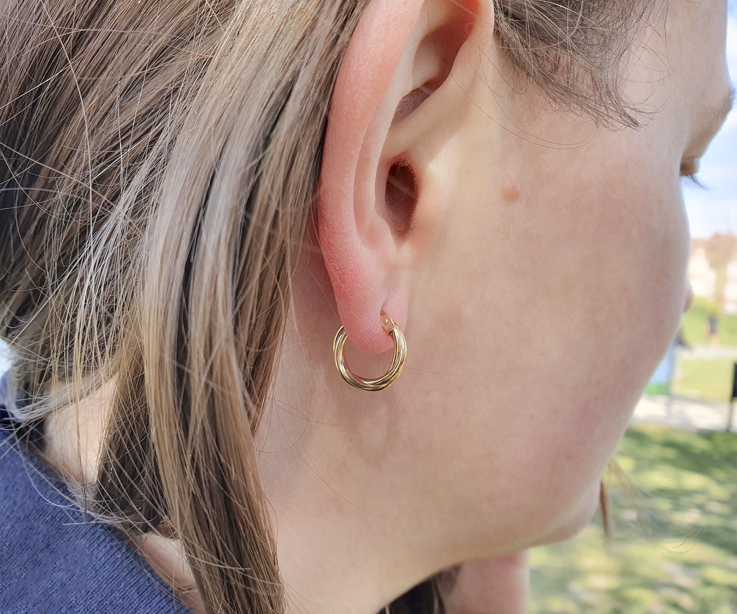 9ct Gold Rope Hoops
