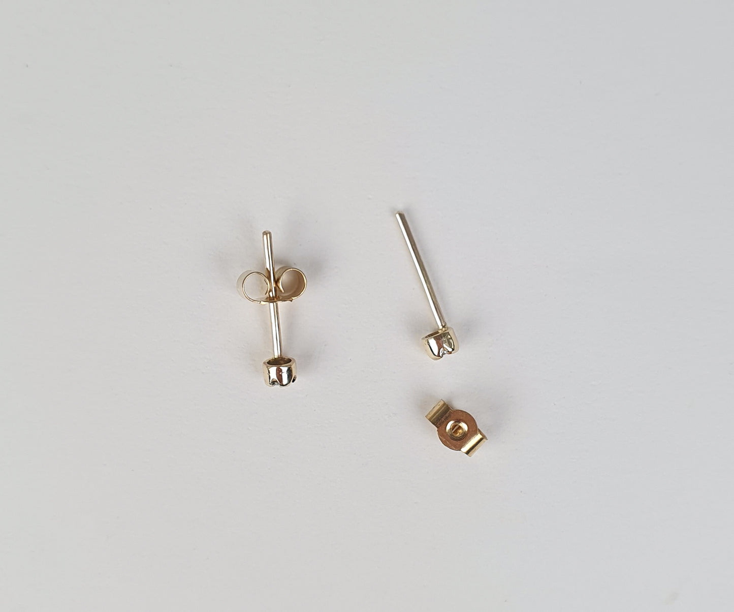 Wee Diamond Gold Stud Earrings