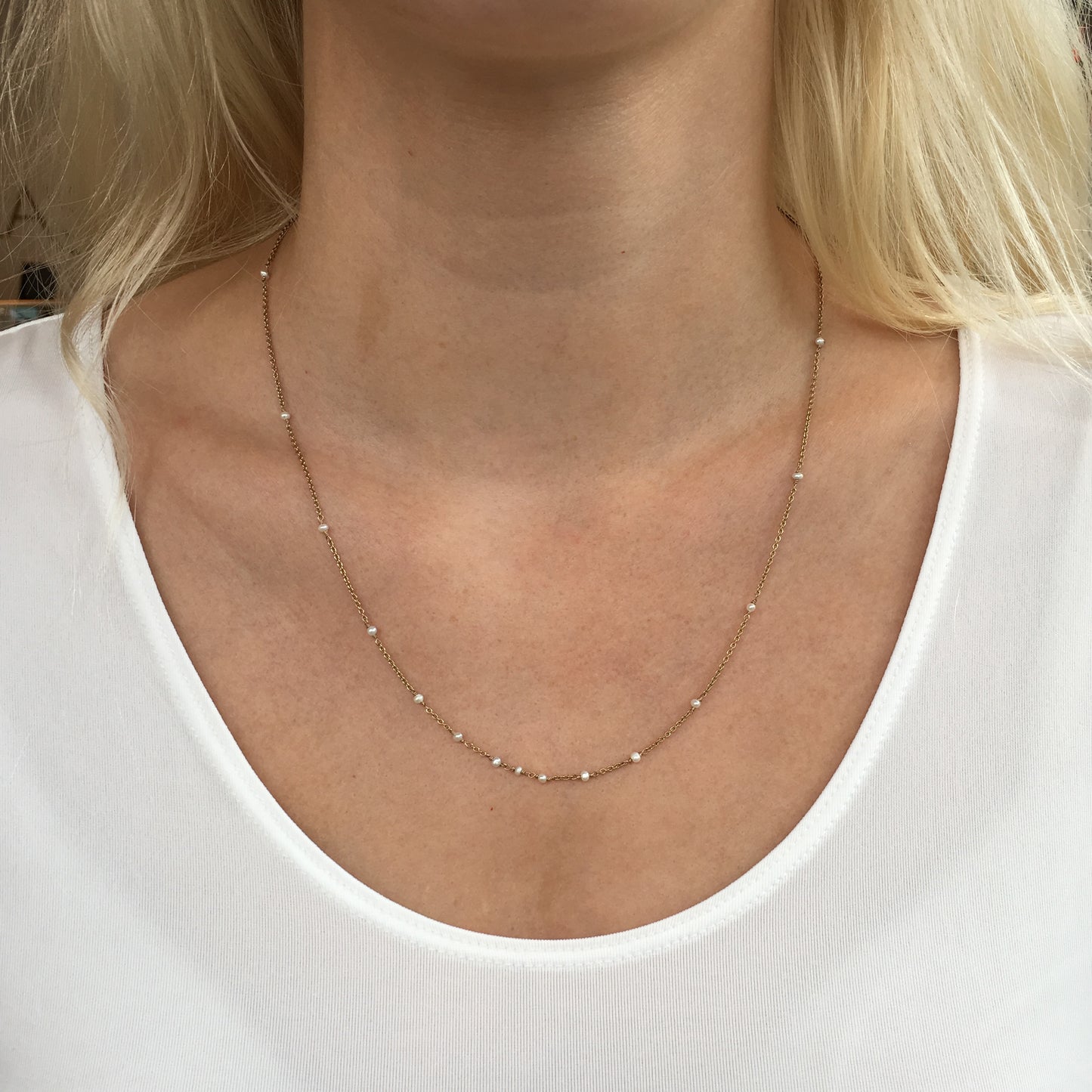 Full Fali Gold and Seed Pearls Necklace