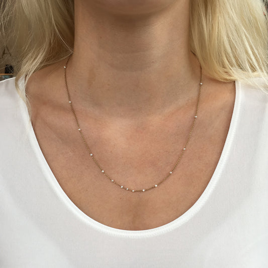 Full Fali Gold and Seed Pearls Necklace