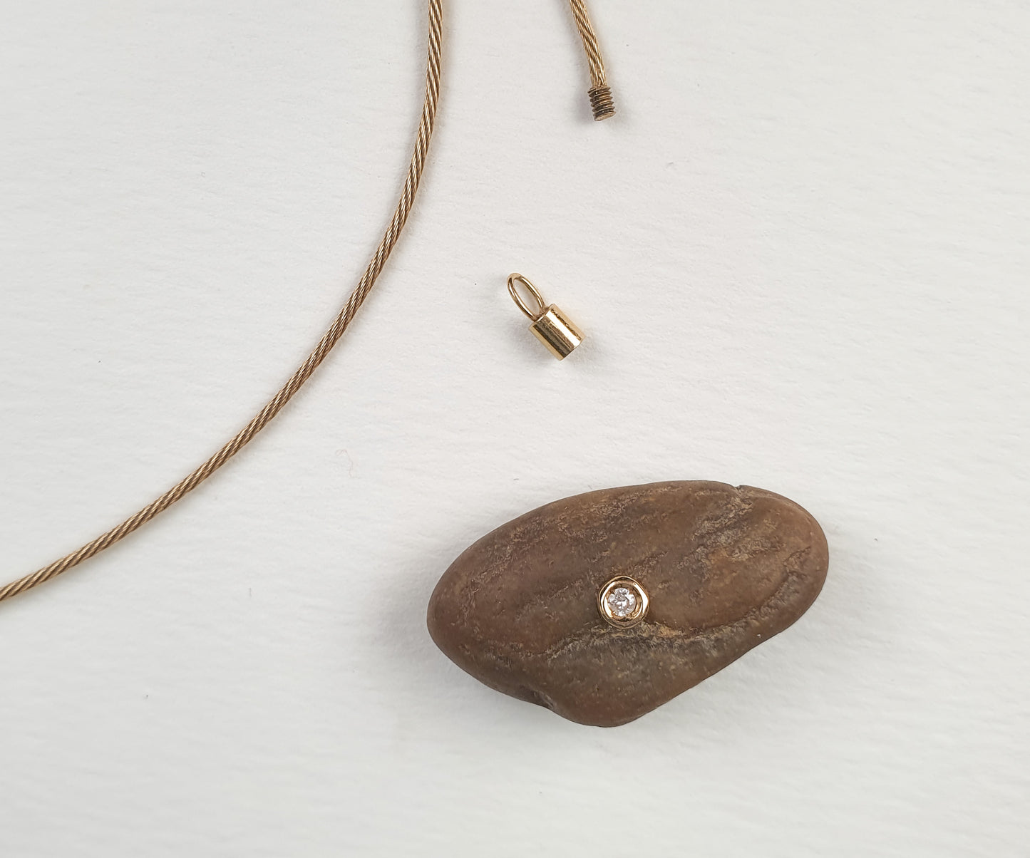 Vintage Pebble with Diamond Necklace