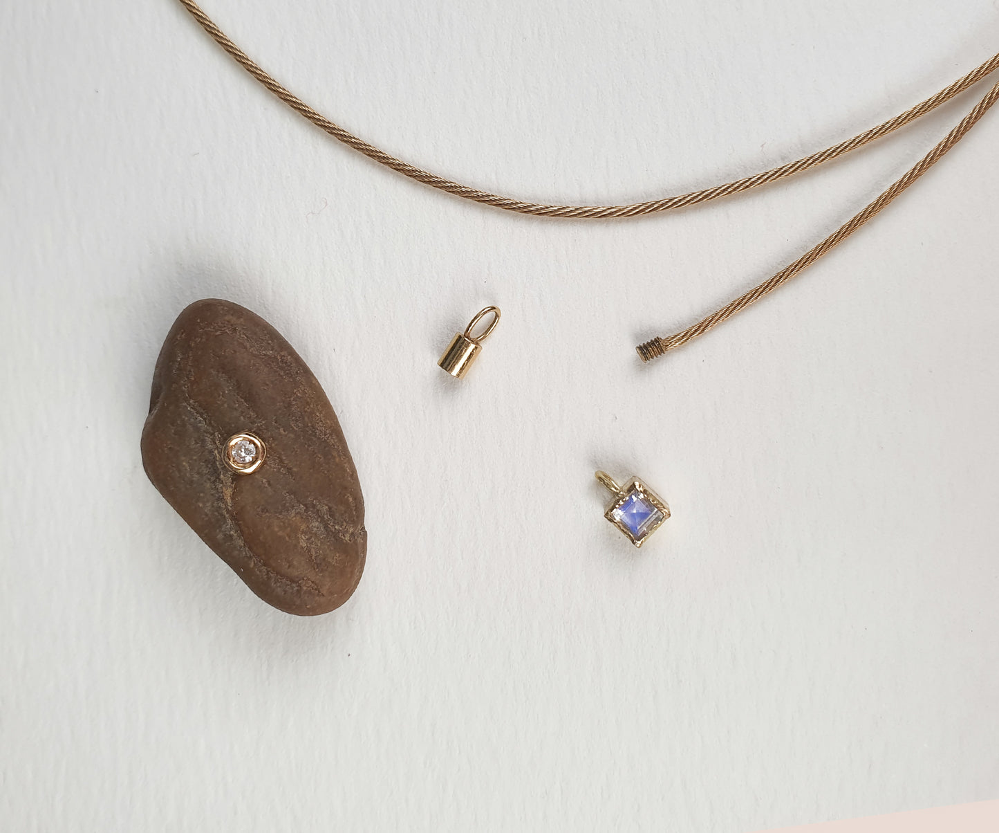 Vintage Pebble with Diamond Necklace