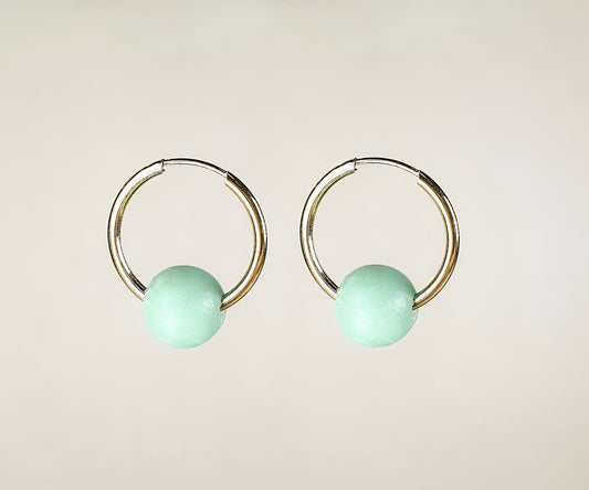 Mama Ania Hoops with Chrysoprase