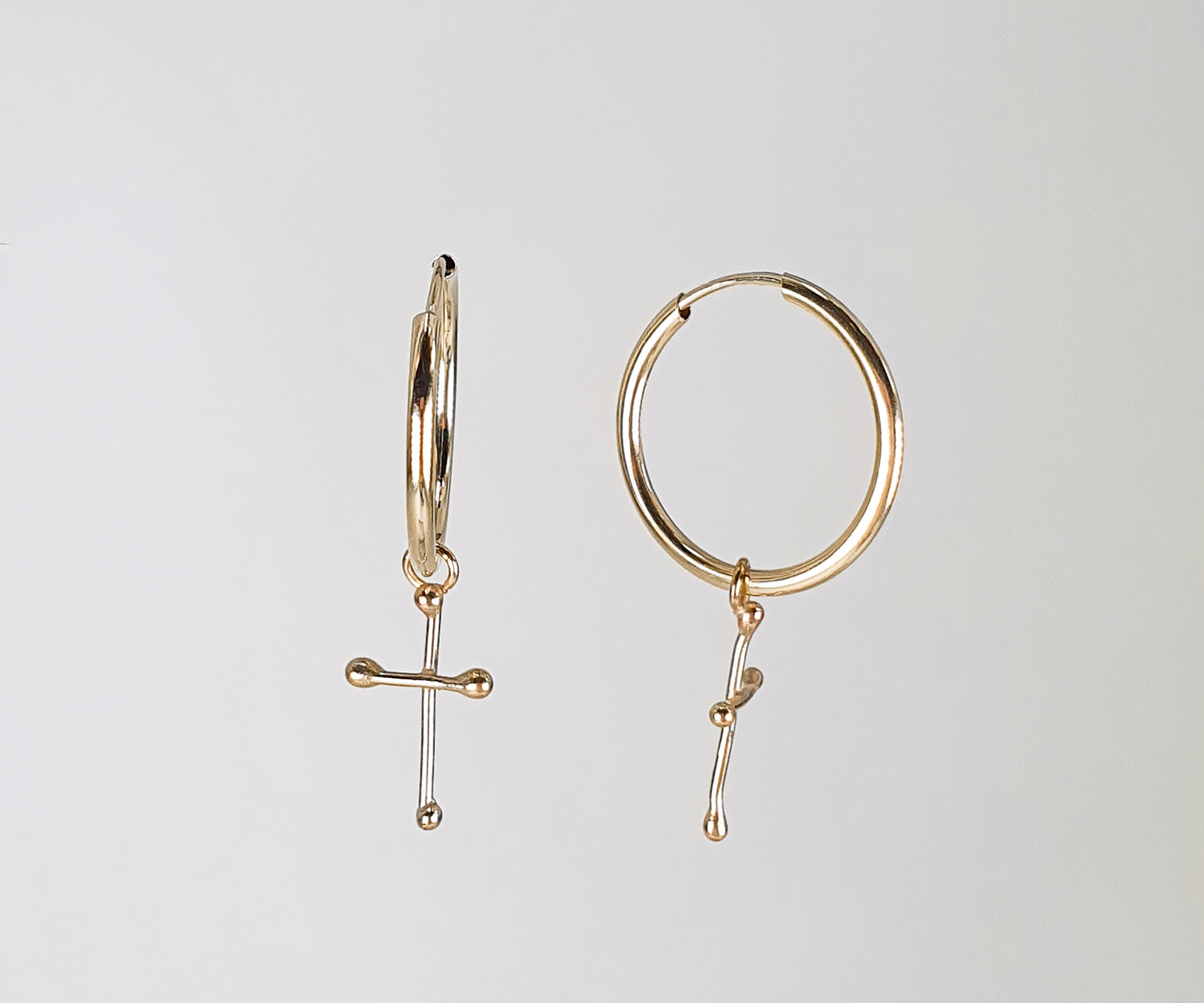 Kleks Cross Hoop Earrings