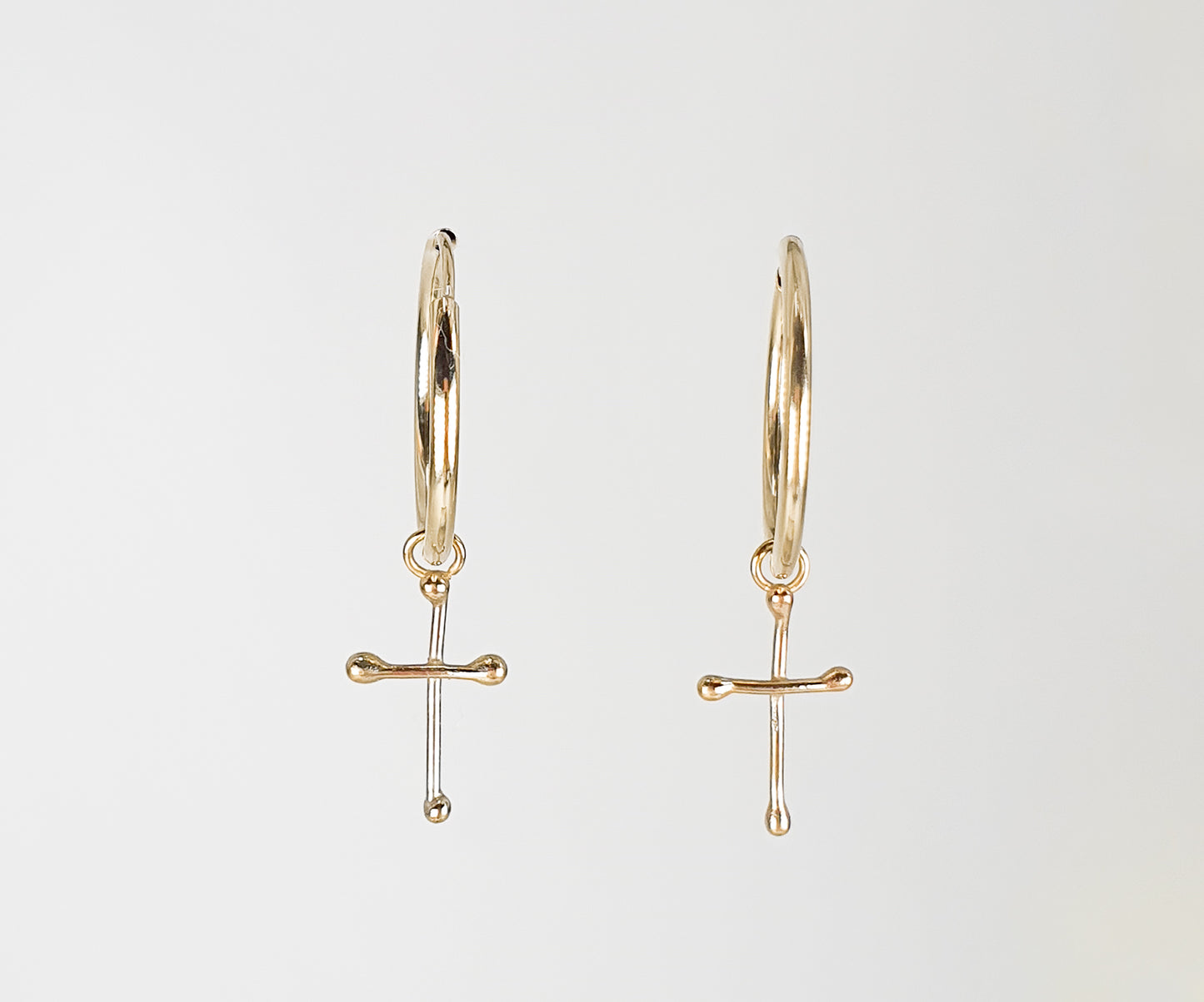 Kleks Cross Hoop Earrings