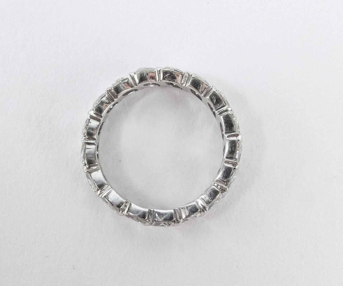 Vintage Marquise Diamond Eternity Ring in White Gold