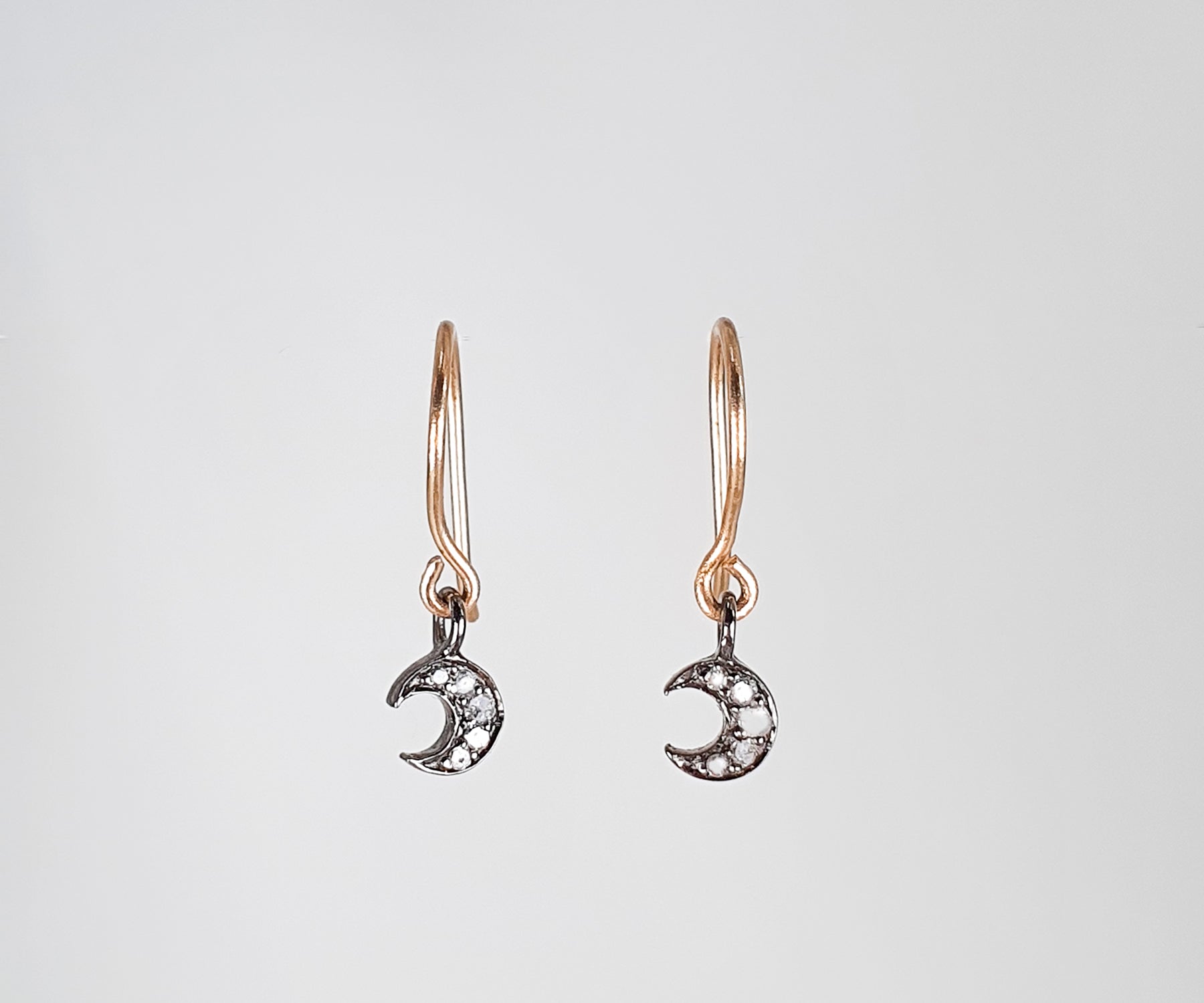 Diamond moon store earrings