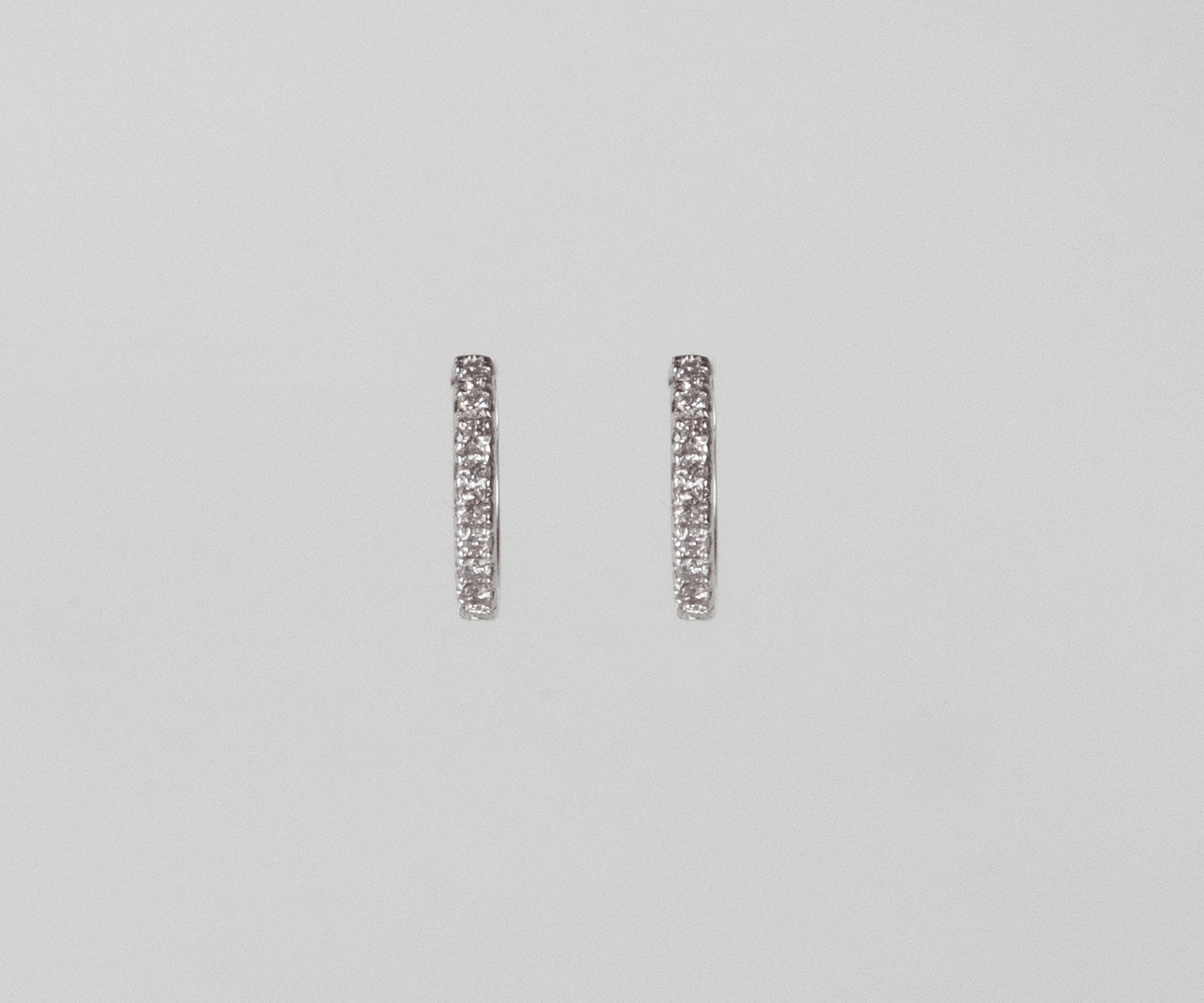 Diamond Pave 18ct Gold Hoops