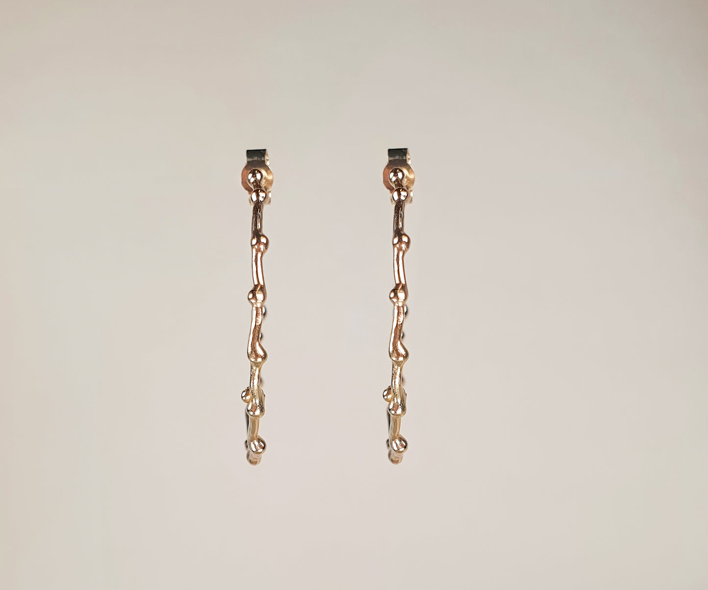 Large Kleks Hoops in Solid Gold