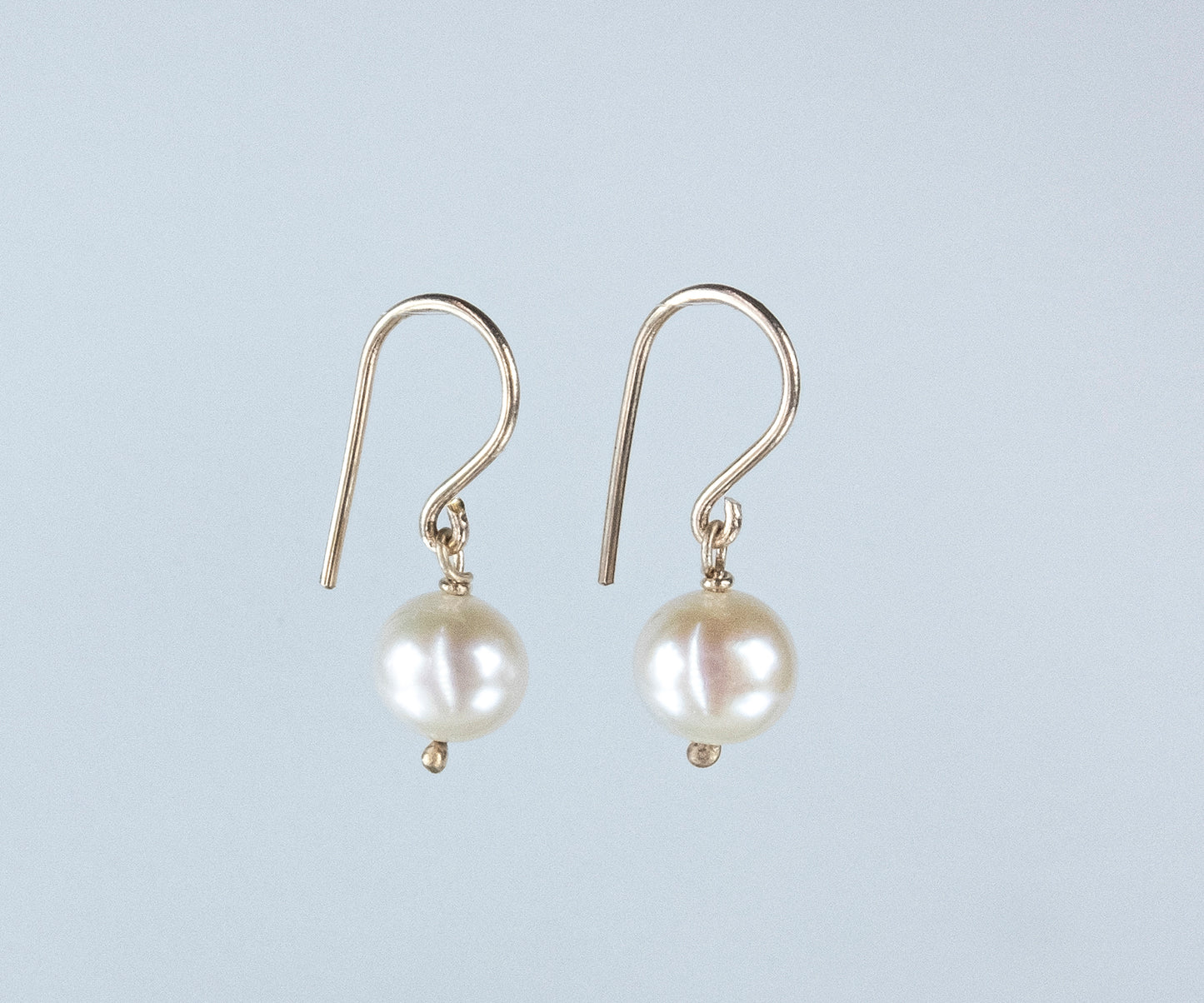Classic White Pearl Drop Earrings