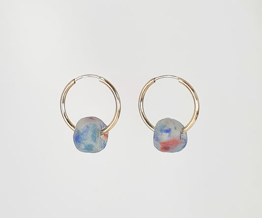 Mama Ania Hoops with Antique Glass Beads