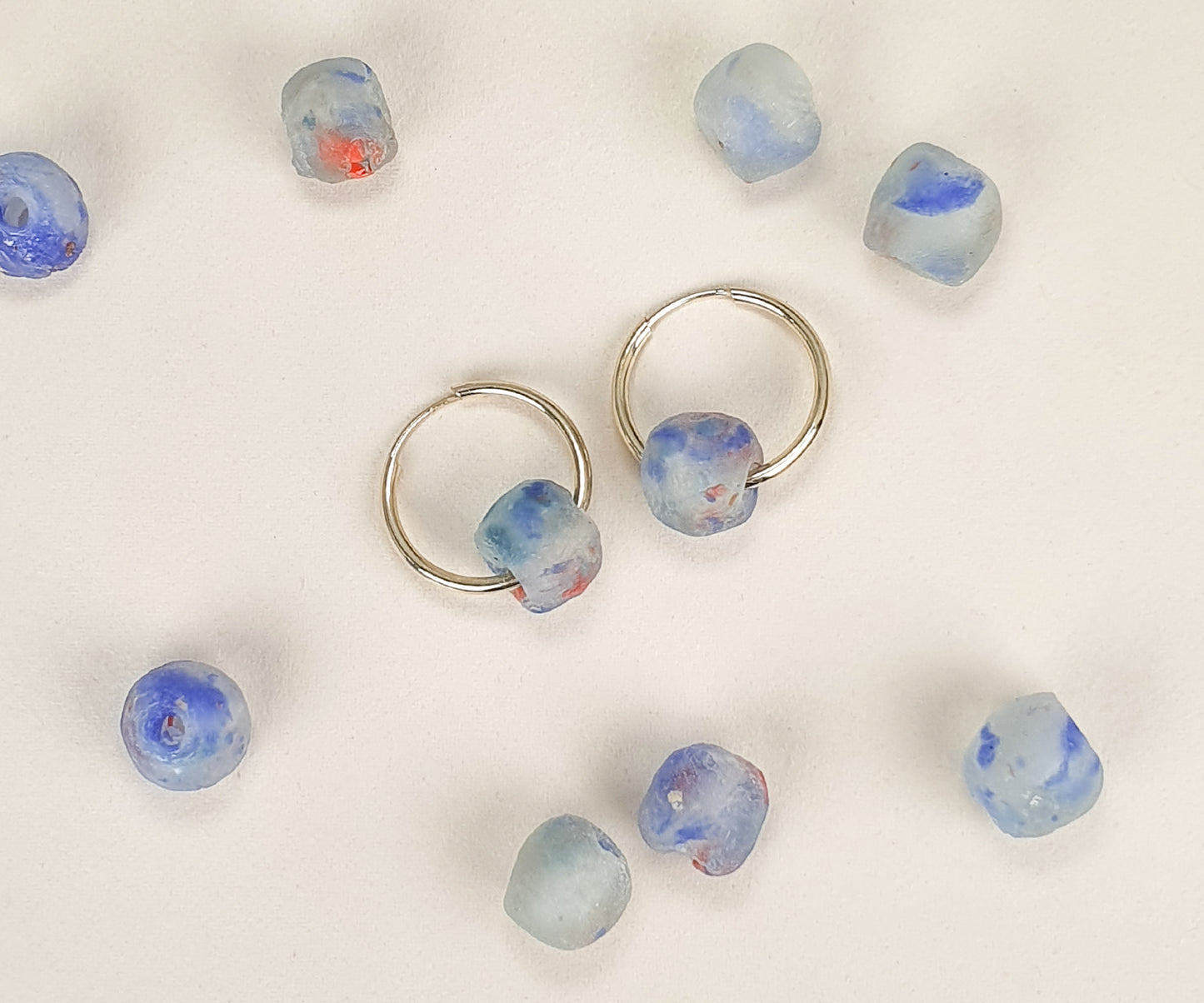 Mama Ania Hoops with Antique Glass Beads