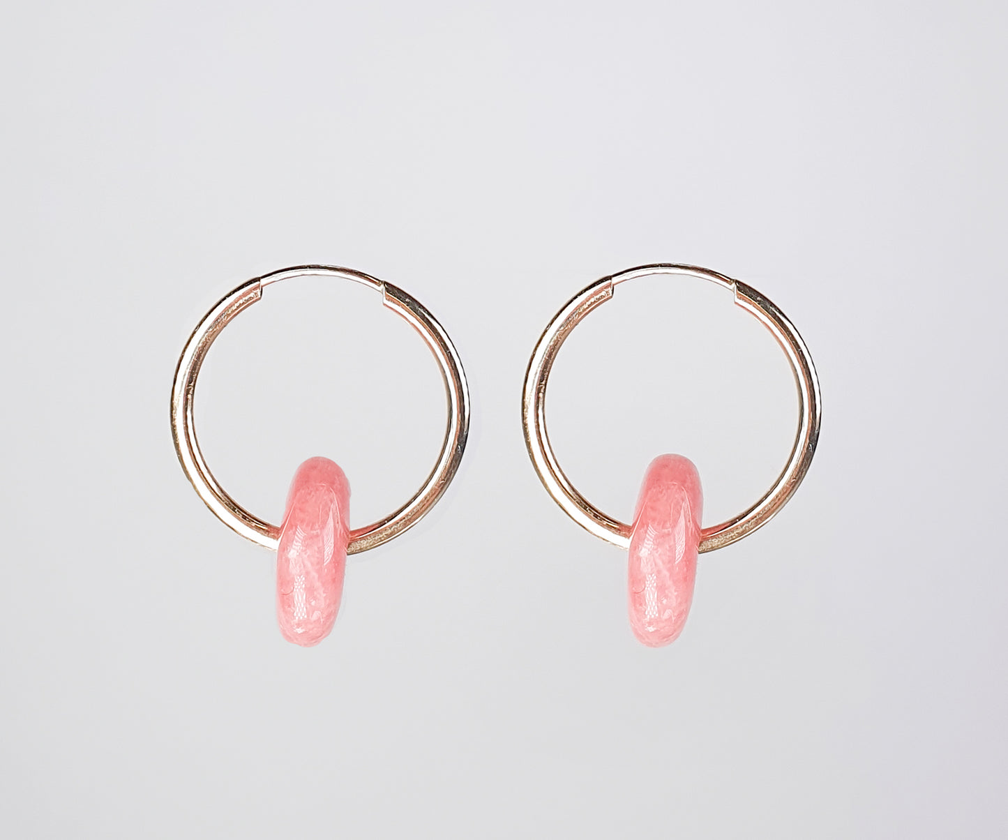 Mama Ania Hoops with Rhodochrosite