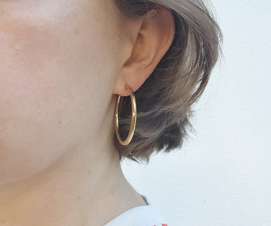 Extra Large Thick Hoop Earrings