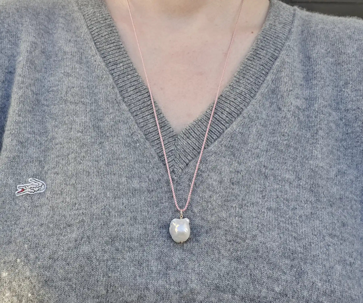 White Baroque Pearl Pendant