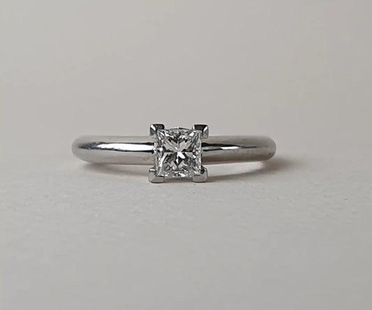 Princess Cut Diamond Engagement Ring in Platinum