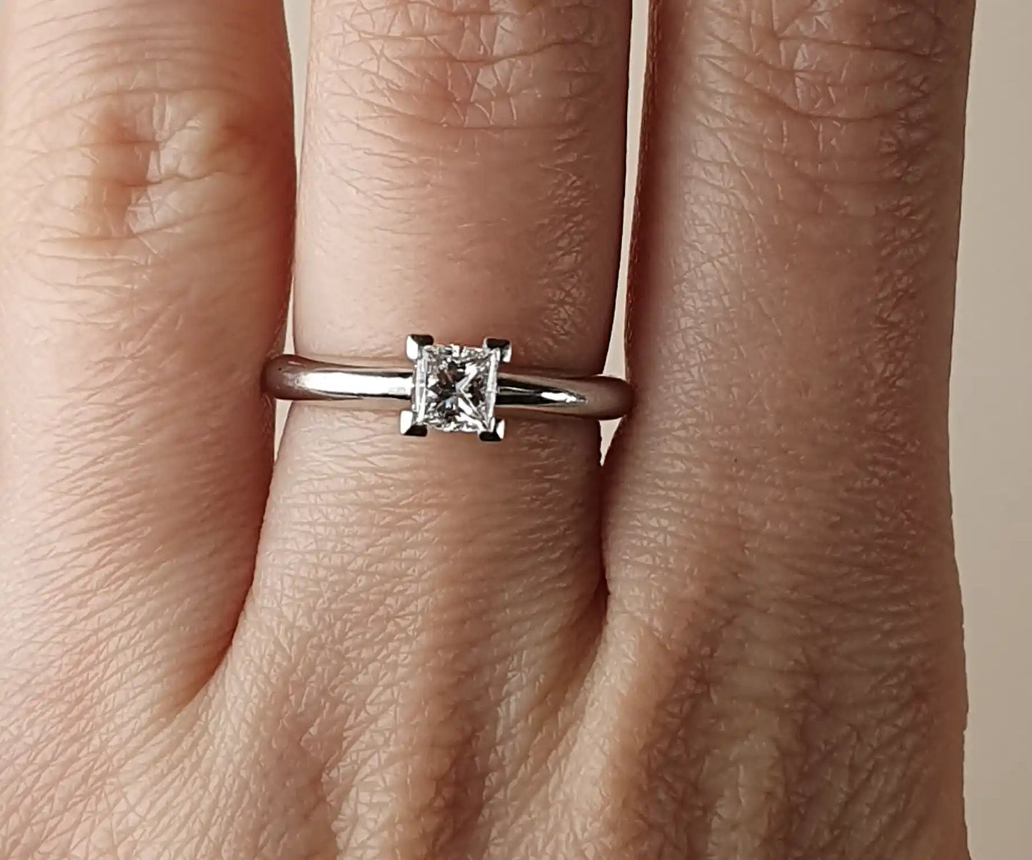 Princess Cut Diamond Engagement Ring in Platinum