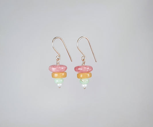Rainbow tornado earrings