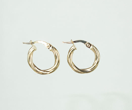 9ct Gold Rope Hoops