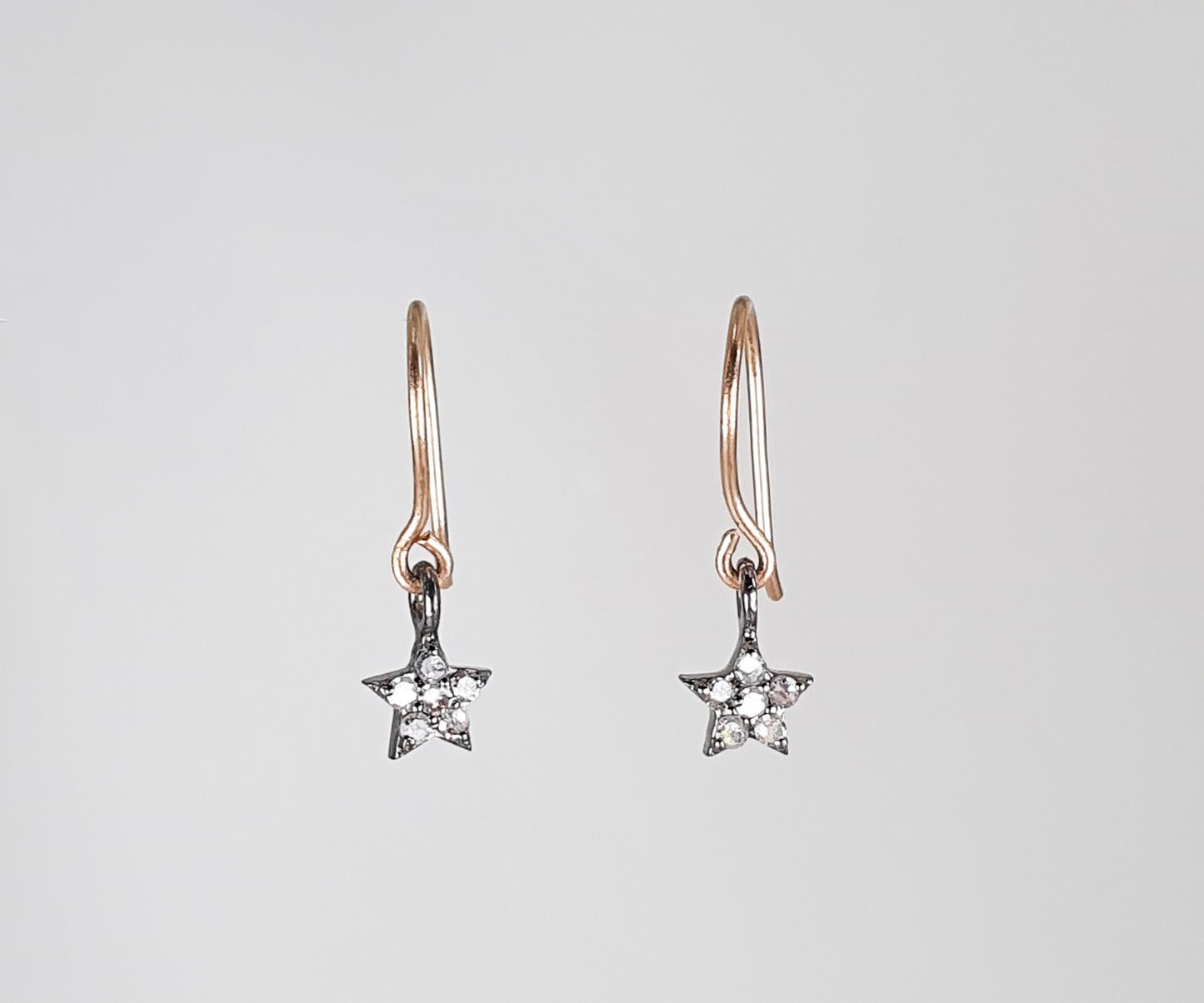 Mini Star Diamond Drop Earrings