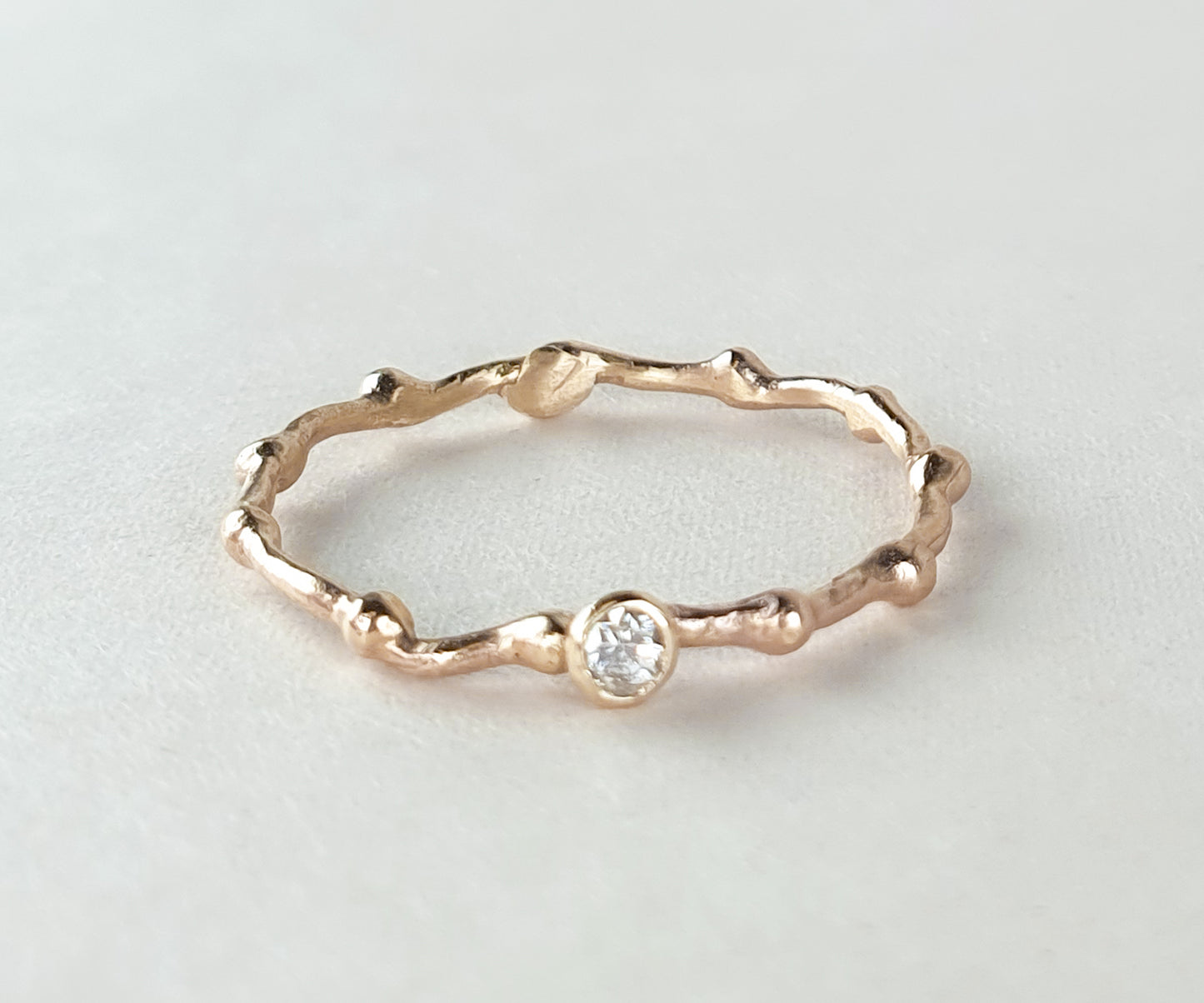 Diamond Kleks Ring in 9ct Yellow Gold