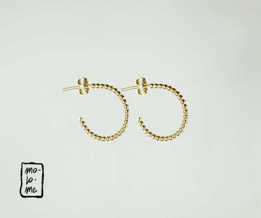 Molo Me Medium Rosary Hoops in Gold Vermeil