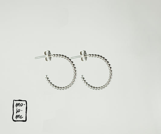 Molo Me Medium 17mm Rosary Hoops in Silver