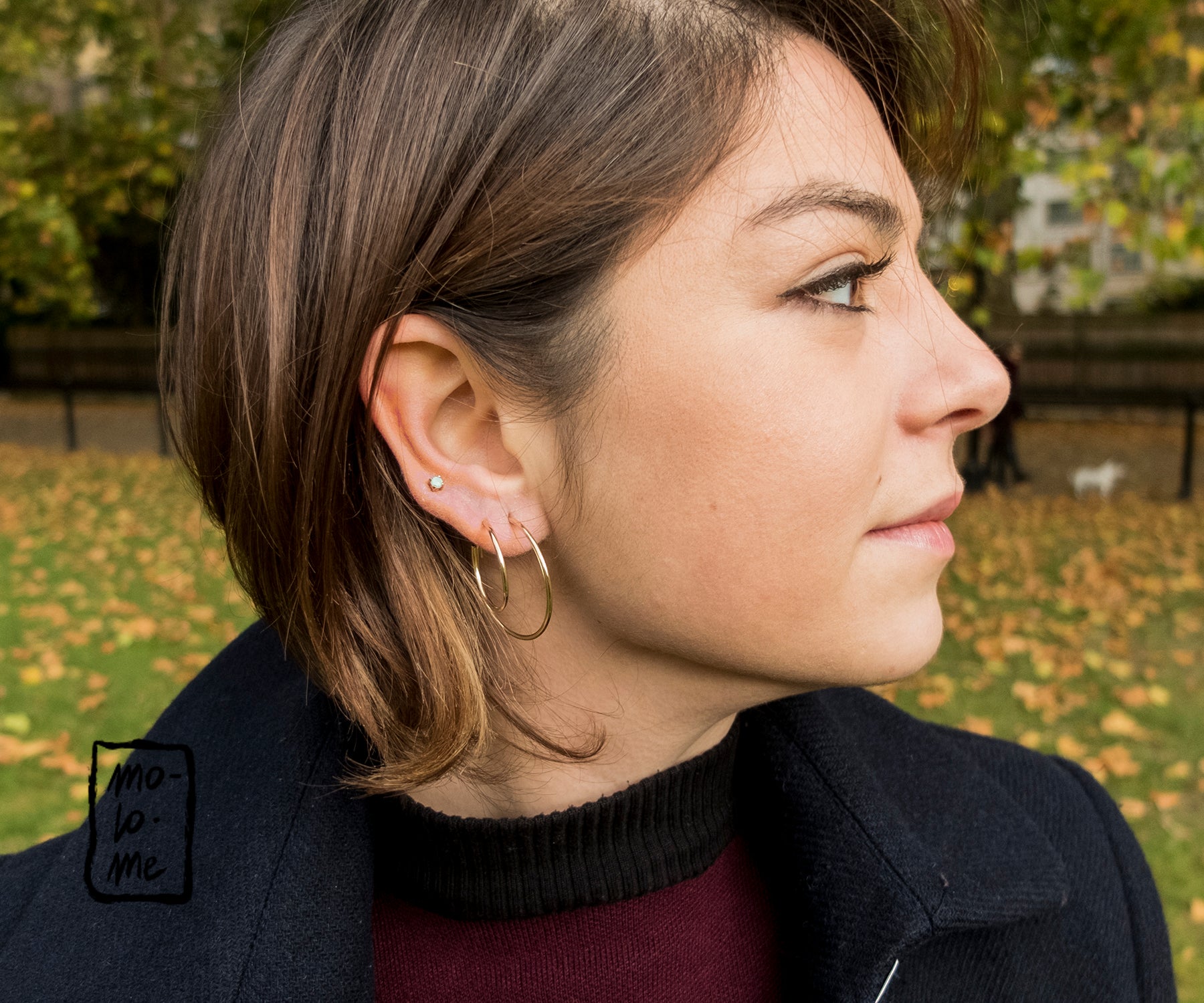 New Simple Plain Gold Color Metal Round Stud Earrings Fashion Big Circle  Hoops | eBay