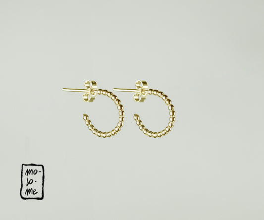 Molo Me Small Rosary Hoops in Gold Vermeil